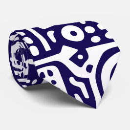 mörk blått och vita luder på 7 slips