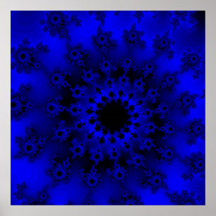 Mörk blått Öga Poster