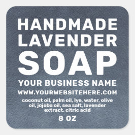 Mörk blått ombudsman i Modern Handmade Lavender So Fyrkantigt Klistermärke