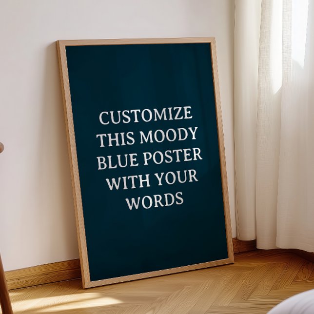 Mörk blått Personligt bröllp Poster Moody formellt (Skapare uppladdad)
