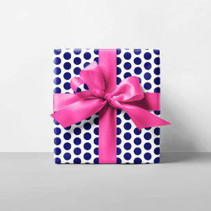 Mörk blått Polka dots Presentpapper