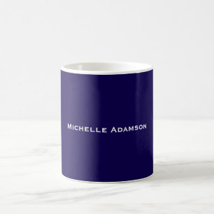 Mörk blått Professionell - oformaterad modern Kaffemugg
