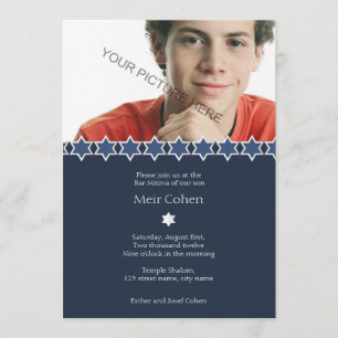 Mörk blått - Pub Mitzvah-inbjudan Inbjudningar