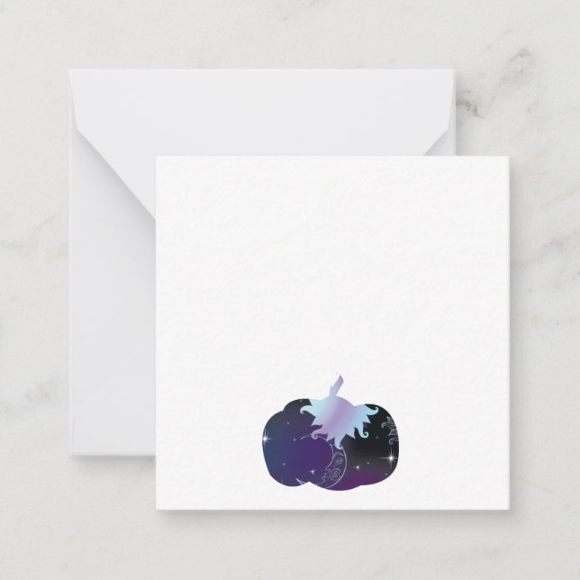 Mörk blått Pumpkin Anteckningskort (Framsida)