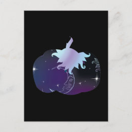 Mörk blått Pumpkin Vykort