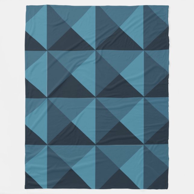 Mörk blått pyramider fleecefilt (Framsidan)