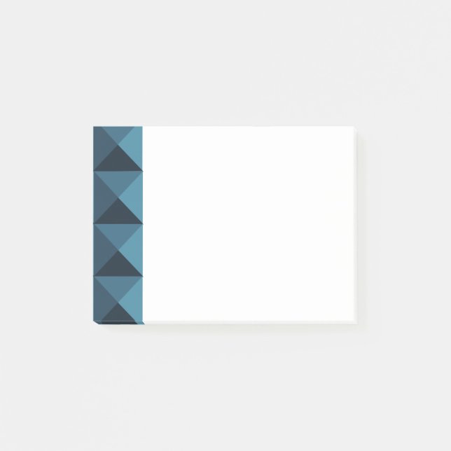 Mörk blått pyramider post-it block (Framsida)