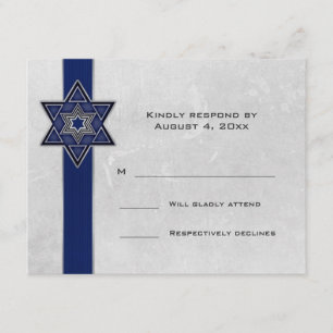 Mörk blått Rand Star Pub Mitzvah OSA Kort