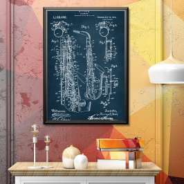 Mörk blått | Saxofonpatent Poster