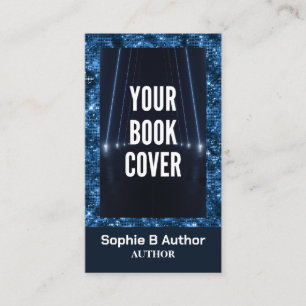 Mörk blått SCSI Fi Promotional Author Bok Cover Visitkort