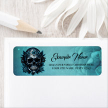 Mörk blått skalle med ro