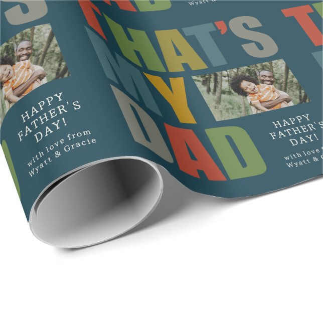 Mörk blått som är min Pappa Fars dag Presentpapper (Rullad Hörn)