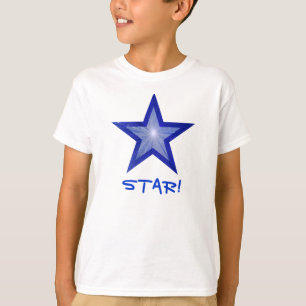 Mörk blått Star "STAR!" barn t-shirt