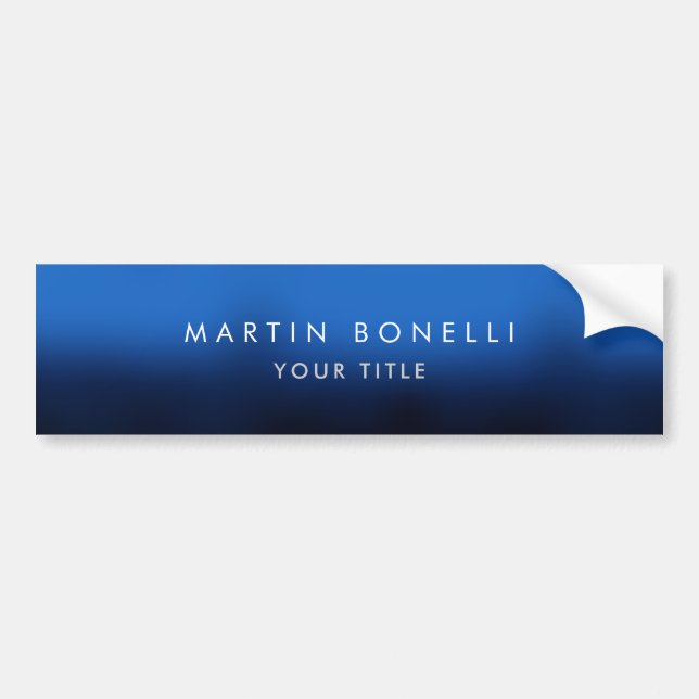 Mörk blått svart, modern, minimalistisk slinga bildekal (Framsidan)