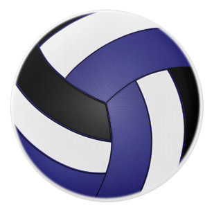 Mörk blått, svart och vit volleyboll knopp