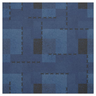 Mörk blått texturerad geometri tyg
