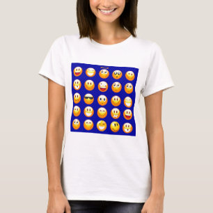 mörk blått uttryckssymboler tee