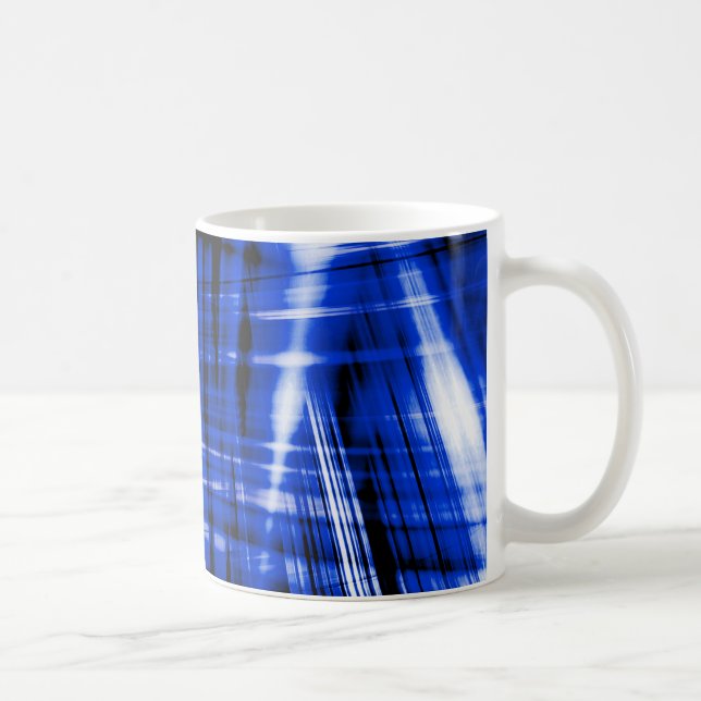 Mörk blått vattendrag mönster kaffemugg (Höger)