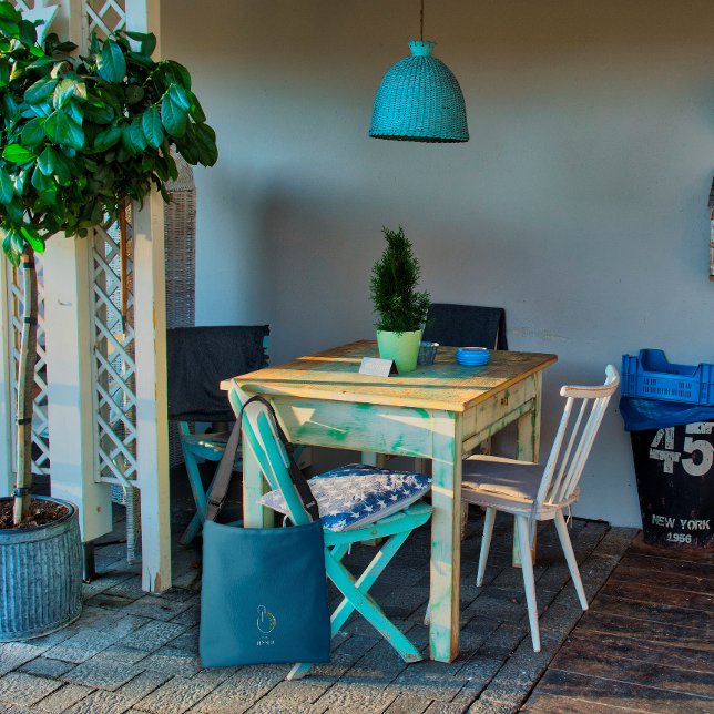 Mörk blått vattenfärgsmonogram brev B-sjukskötersk Axelväska (Skapare uppladdad)