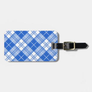 Mörk blått vit Tartan Mönster yxm0uat9 diagonal Bagagebricka