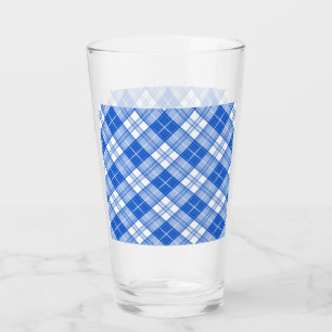 Mörk blått vit Tartan Mönster yxm0uat9 diagonal Glaskopp