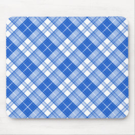 Mörk blått vit Tartan Mönster yxm0uat9 diagonal Musmatta