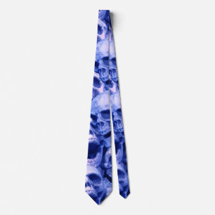 Mörk - blåttdöskallar slips