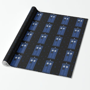 Mörk - blåttPOLISEN boxas Geekpapper för den Presentpapper