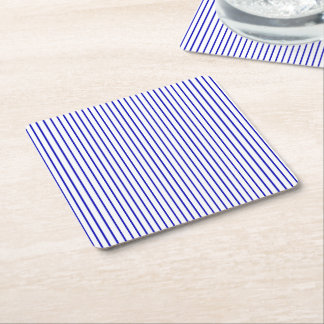Mörk - blåttvitstreck underlägg papper kvadrat