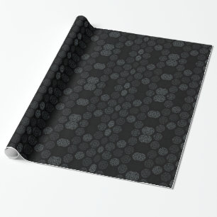 Mörk blom- damast presentpapper