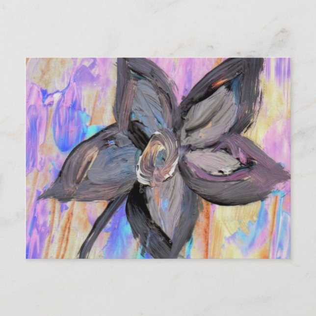 Mörk blomma vykort (Framsida)