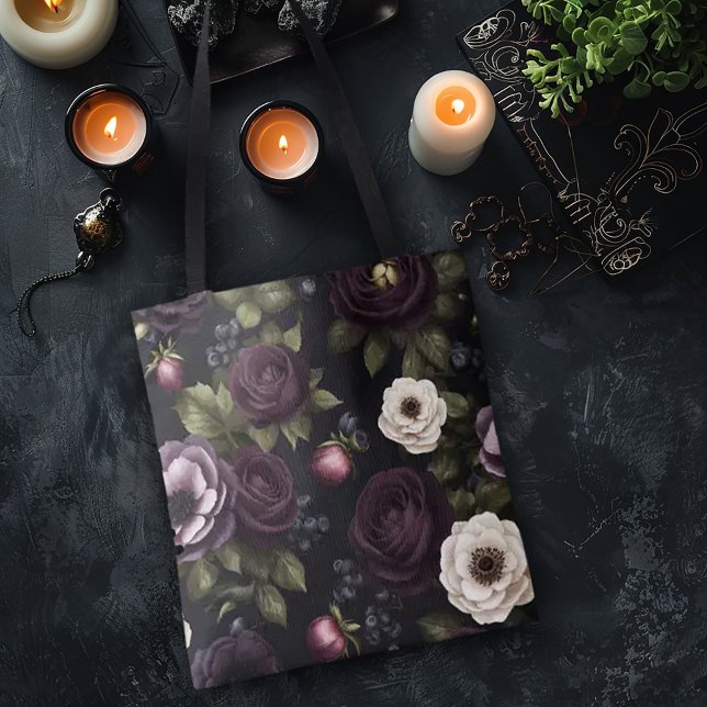 Mörk Blommig Tygkasse (Skapare uppladdad)