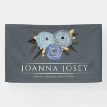 Mörk Blommigt Bouquet Business Promotional Banner