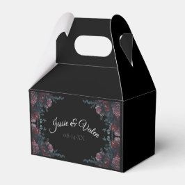 Mörk Blommigt Bröllop Gothic Black Elegant Presentaskar