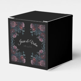 Mörk Blommigt Bröllop Gothic Black Elegant Presentaskar