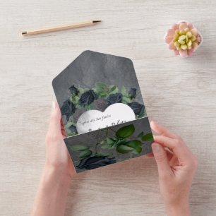 Mörk Blommigt Gothic Stil Bröllop