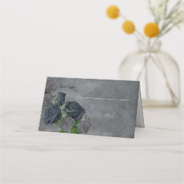 Mörk Blommigt Gothic Stil Bröllop Placeringskort