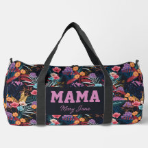 Mörk Blommigt Mamma Delivery Travel Gym