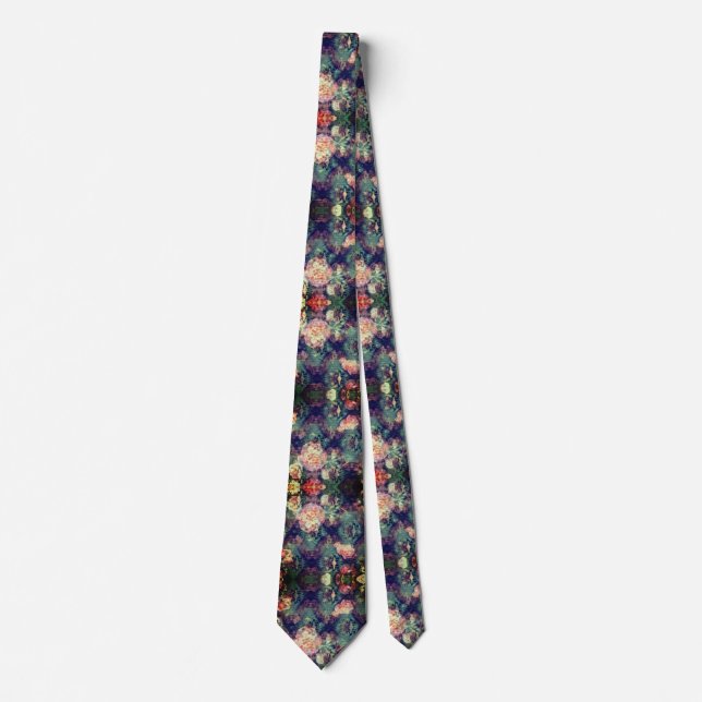 Mörk Blommigt Skriv ut kontrollruta Slips (Framsida)