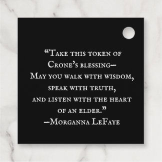 Mörk Bloom Croning Ceremony Gåvor Etiketter