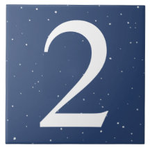 Mörk Blue Starry Night House Number 2 2