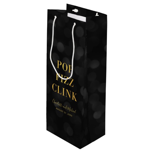 Mörk Bokeh Falsk Guld Pop Sprud Klirr (Framsidan Vinklad)