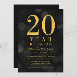 Mörk Bokeh Ljus 20-årsklassåterförening Inbjudningar