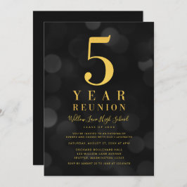 Mörk Bokeh Ljus 5-årsklassåterförening Inbjudningar