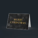 Mörk Bokeh Ljus Faux Guld God jul Helgkort<br><div class="desc">Klassett Julhälsningar kort med ord "God jul" i faux guld mot en mörk vid ljus mönster, med bakgrundsinformation för att skicka semesterhälsningar till familj, vänner eller affärskunder. Om du vill lägga till text inuti kortet klickar du på knappen "Anpassa". *Observera att Zazzle Watermark som visas i zoomförhandsvisningen INTE visas på...</div>