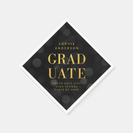 Mörk Bokeh Ljus Faux Guld Student Pappersservett