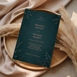Mörk Botanisk Elegant Lyxig Inbjudningar