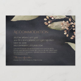 Mörk botaniskt grönt, rostfritt utrymme tilläggskort