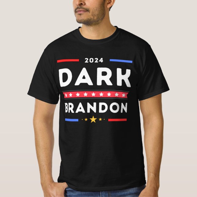 Mörk brandon Biden 2024 T Shirt (Framsida)
