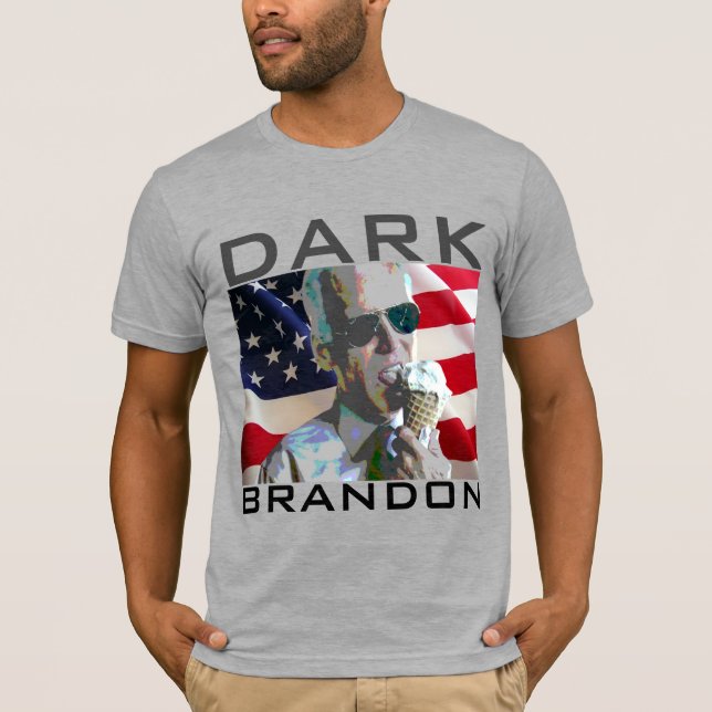 Mörk Brandon Eating Ice Cream T Shirt (Framsida)